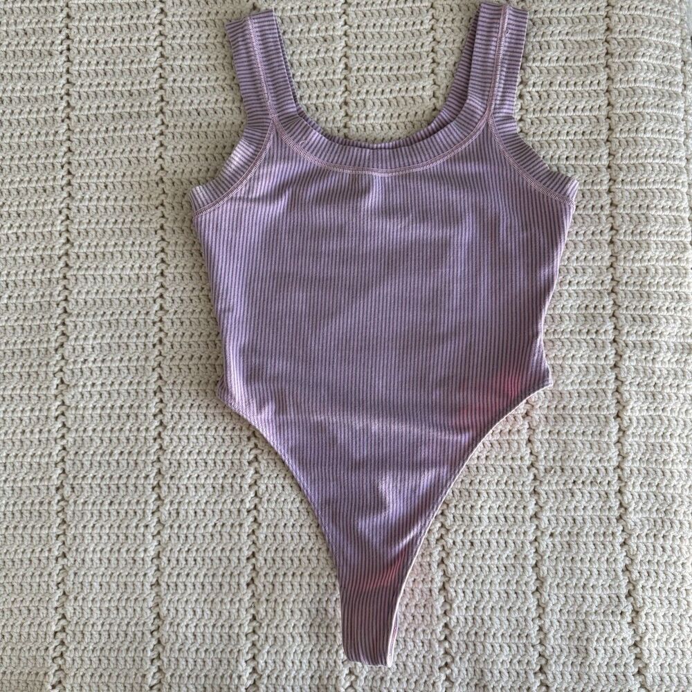 VTG 90s San Francisco City Lights Women’s Size M/L Bodysuit Light Pink And Blue